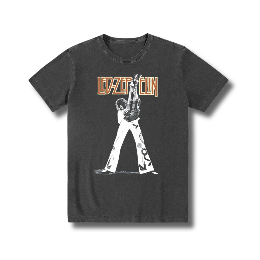 Camiseta 100% algodão exclusiva com zero encolhimento Rock N´Roll Led Zeppelin