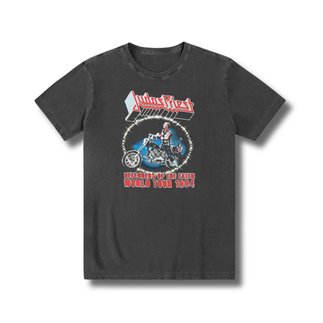 Camiseta 100% algodão zero encolhimento exclusiva Metal Heavy Metal Rock Judas Priest.