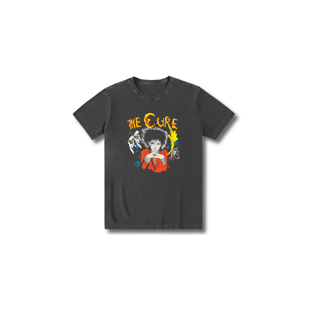 Camiseta infantil 100% algodão estonada 80s Rock The Cure Gotico