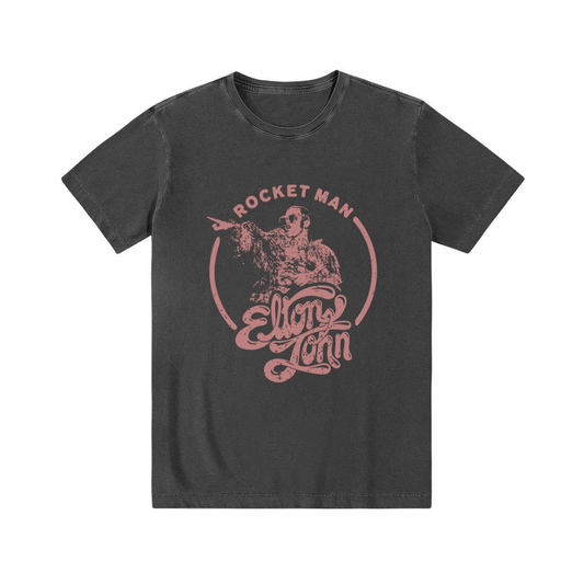 Camiseta Exclusiva, Estonada, 100% Algodão, Rock'n'Roll, Pop, Elton John.