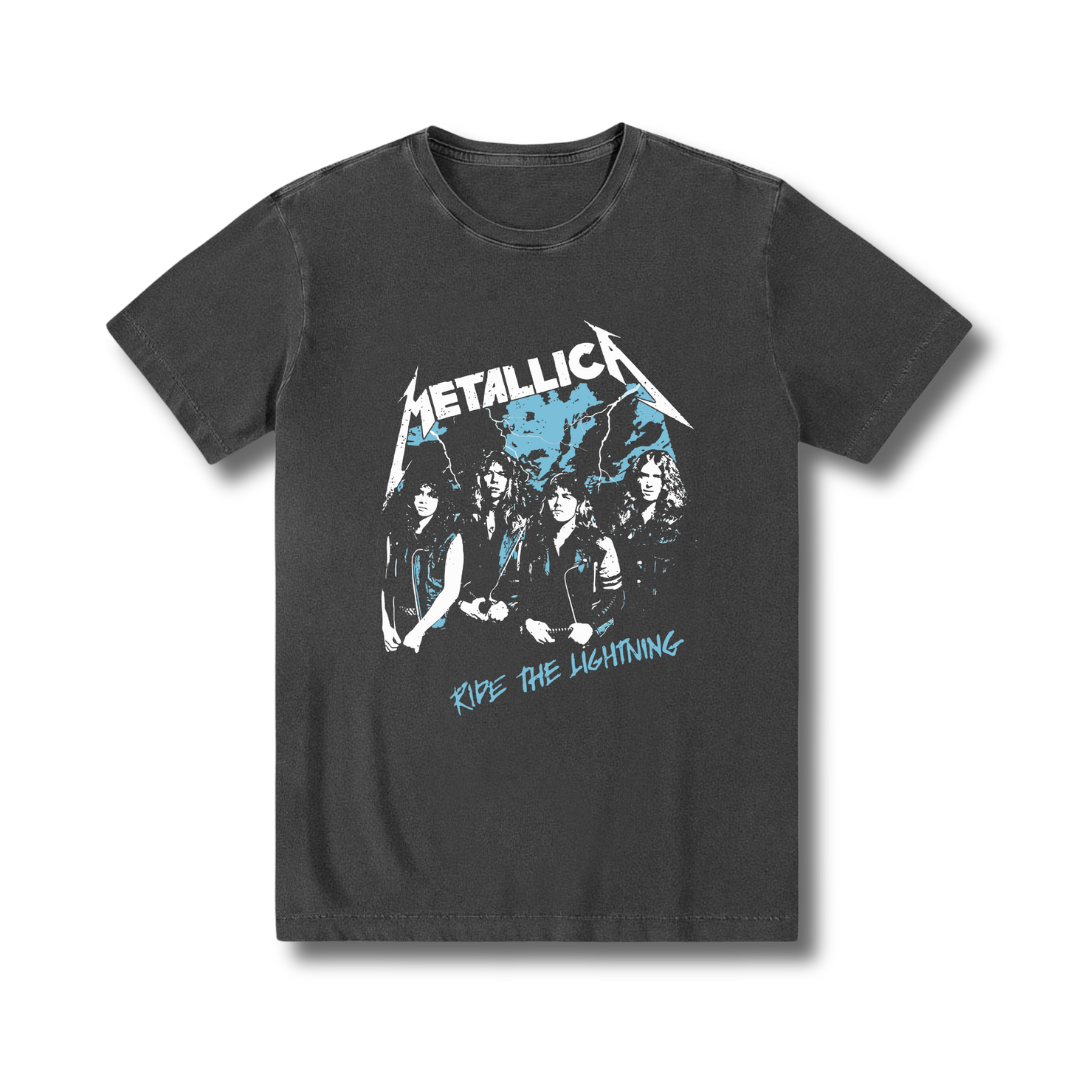 Camiseta 100% algodão zero encolhimento estonada Heavy Metal Metallica