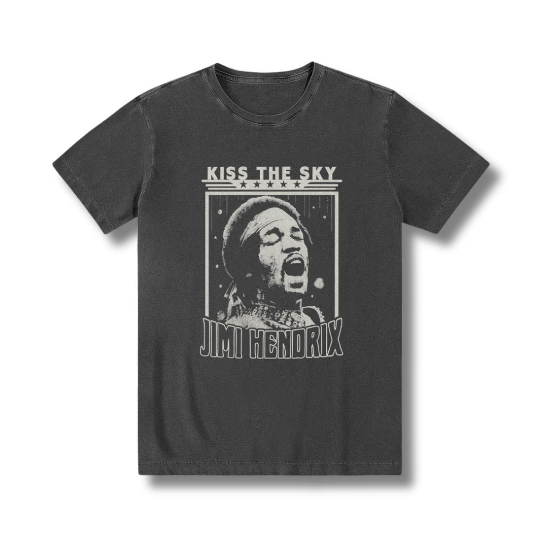 Camiseta 100% algodão, zero encolhimento, estonado, exclusivo, Rock´n´Roll, Jimi Hendrix.