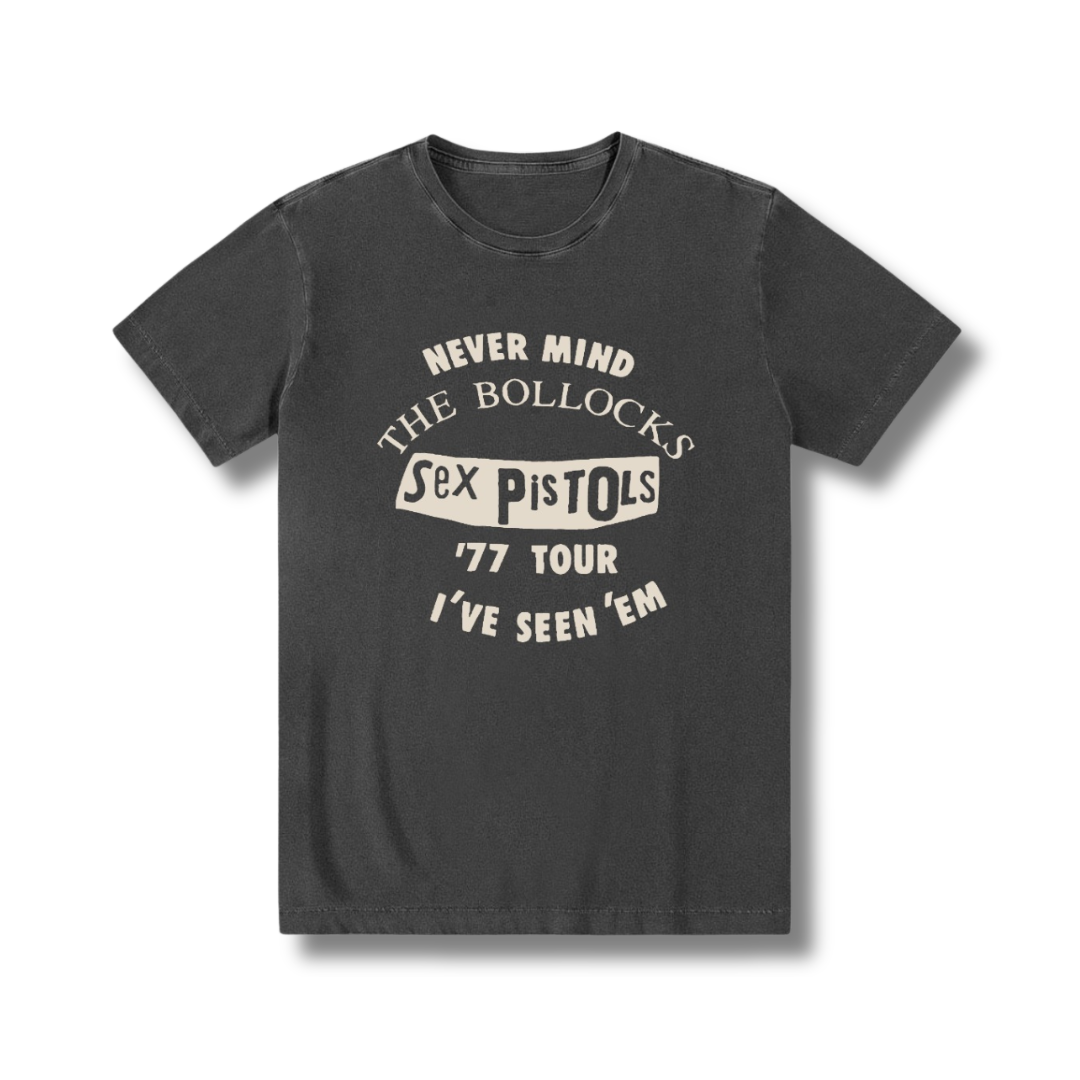 Camiseta 100% algodão, Zero encolhimento, Punk Rock, Rock N' Roll, Sex Pistols.