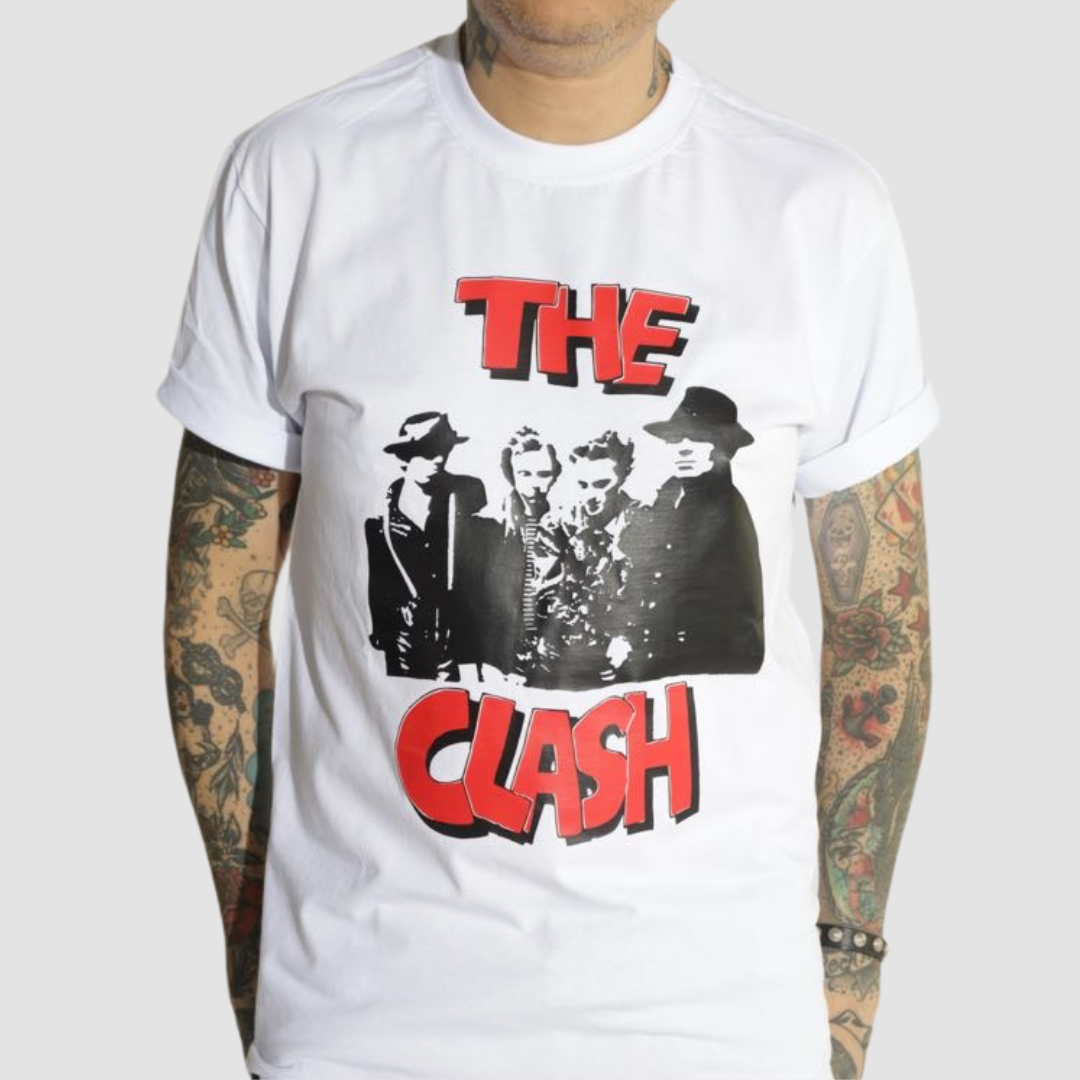 Camiseta algodão zero encolhimento punk rock The Clash