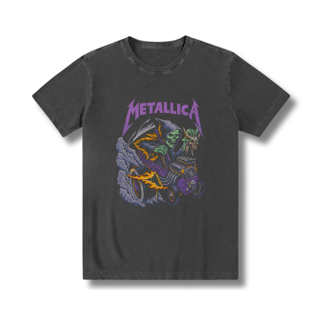 Camiseta 100% algodão, Heavy Metal, Rock And Roll, Zero encolhimento, Metallica.