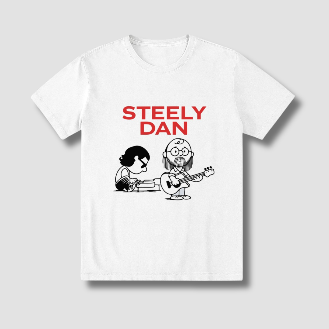 Camiseta 100% algodão, unissex, zero encolhimento, exclusivo, Rock, Jazz, 70s, Steely Dan.