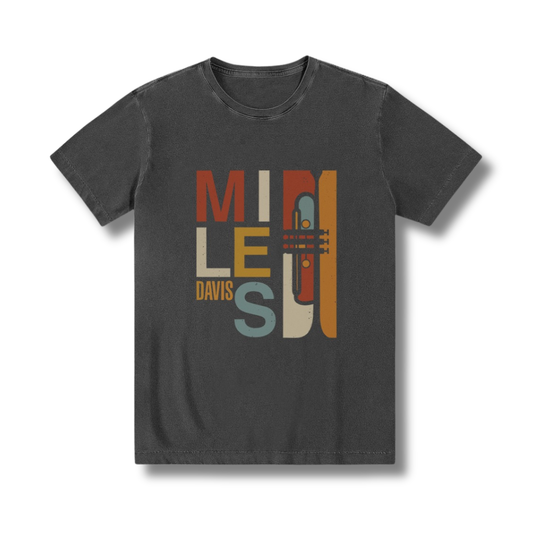 Camiseta 100% algodão, zero encolhimento, exclusivo, Jazz, Rock N' Roll, Miles Davis.