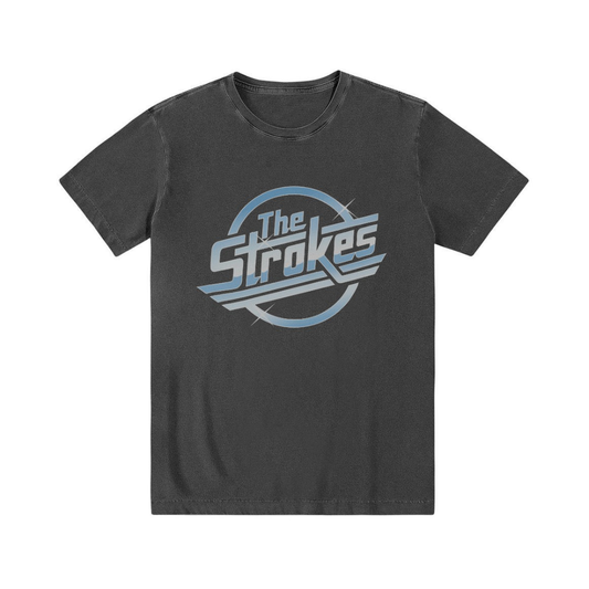 Camiseta 100% algodão, zero encolhimento, stone wash, rock'n'roll, 00s, The Strokes, Indie Rock.