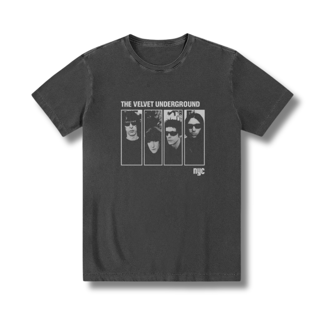 Camiseta 100% algodão, zero encolhimento, unissex, Rock N' Roll, The Velvet Underground.