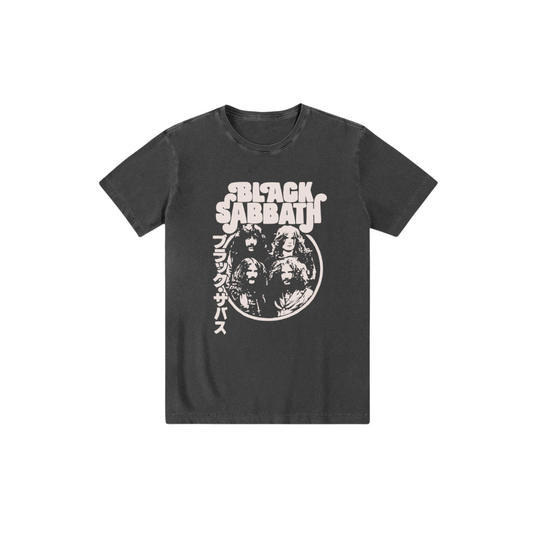 Camiseta infantil preta algodão Black Sabbath