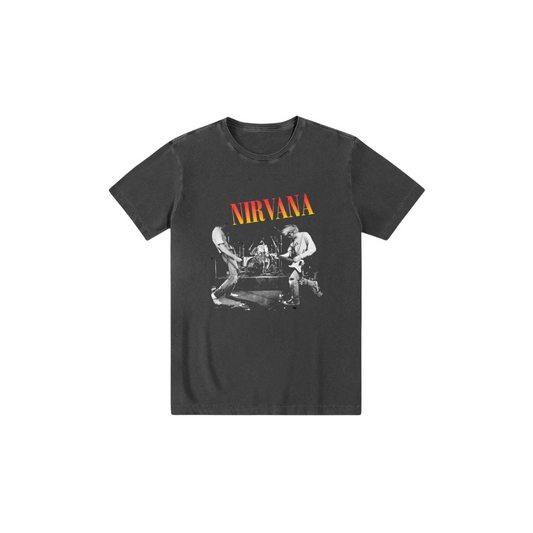 Camiseta preta infantil Nirvana