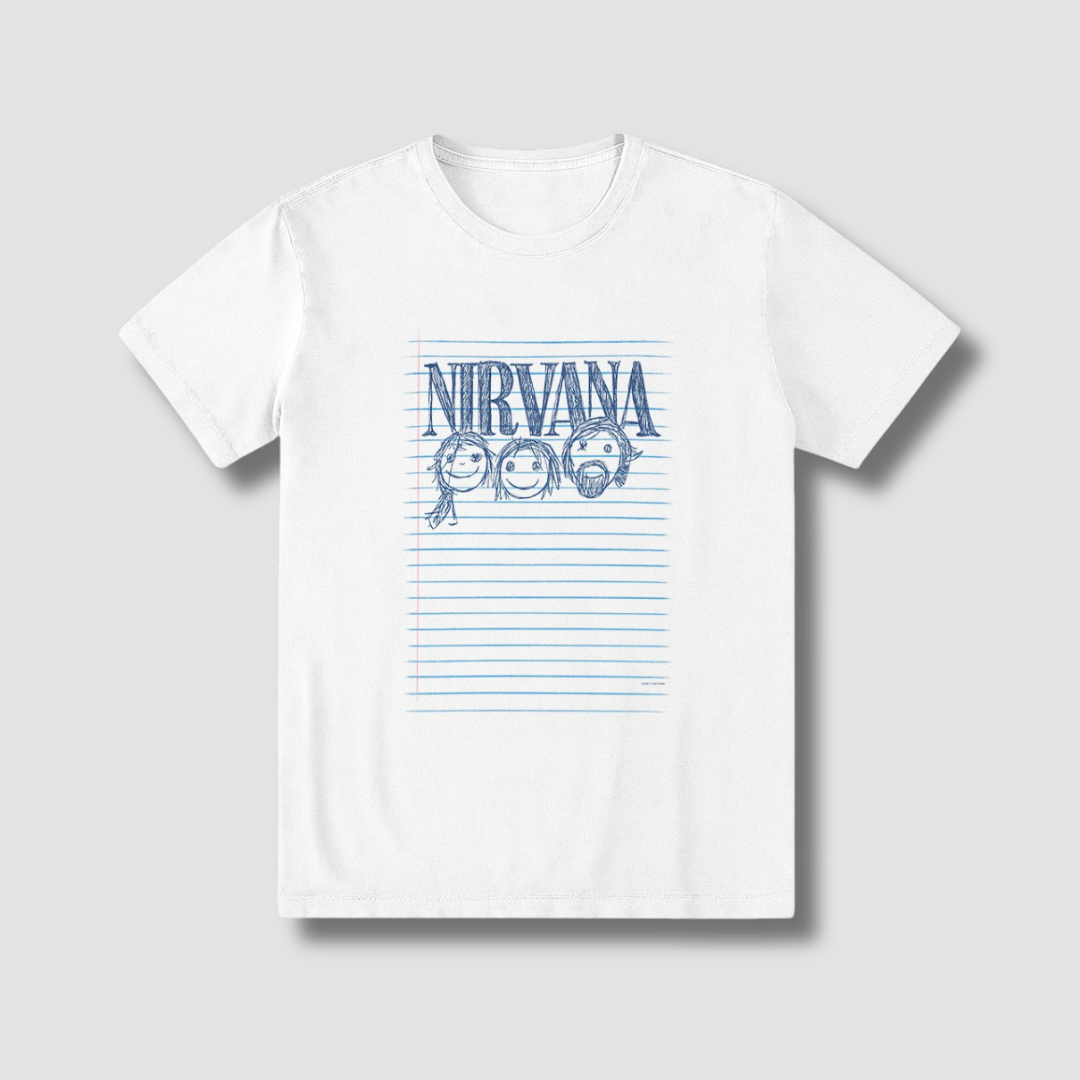 Camiseta 100% algodão, anos 90s, Grunge, Nirvana, Rock And Roll.