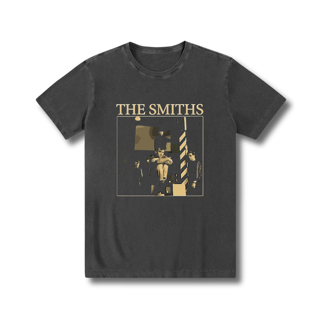 Camiseta algodão Rock and Roll 80s zero encolhimento exclusivo The Smiths