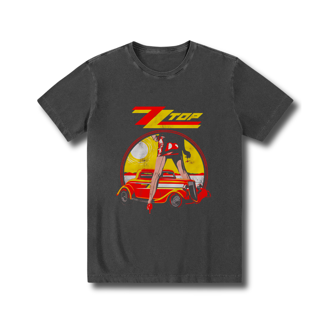 Camiseta algodão exclusiva zero encolhimento rock and roll ZZ Top