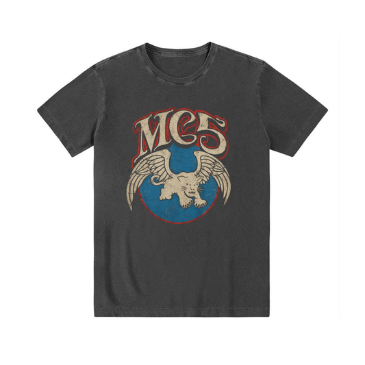 Camiseta 100% algodão, zero encolhimento, stone wash, Rock, Rock'n'Roll, Detroit, Proto-Punk, MC5.